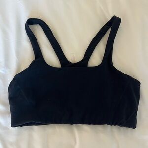 FP Movement by Free People Black Square-Neck Ribbed Sports Bra